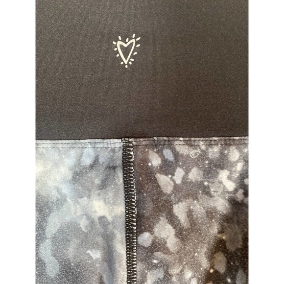 Betsey Johnson Performance Stretch gray black Legging Pants Sz M High Rise Ankle - Picture 3 of 5